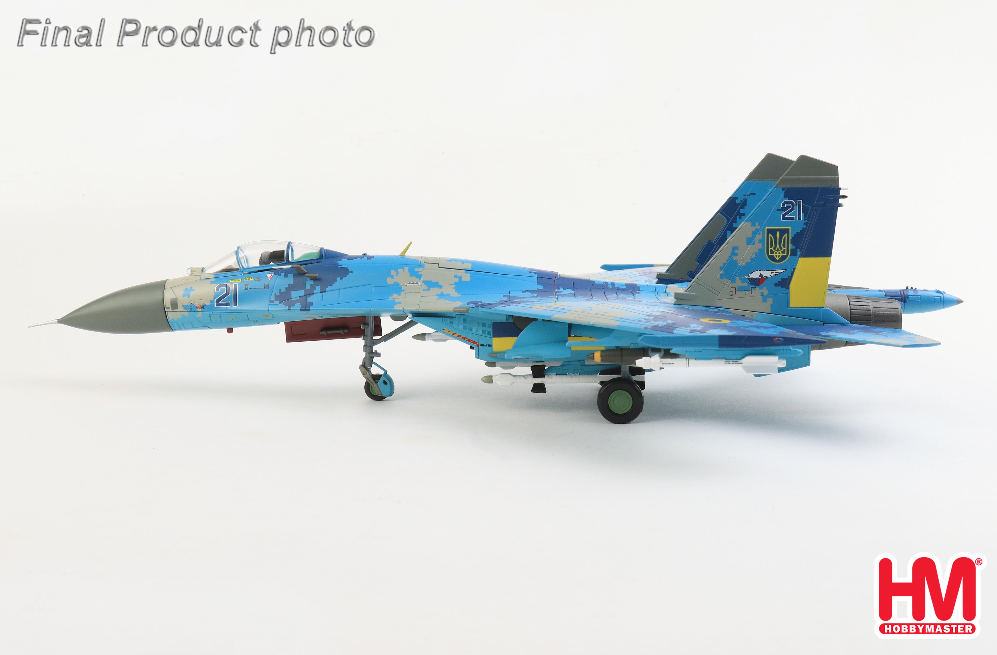 【未使用品】HOBBYMASTER SU-27 FLANKER B HA6021 Su-27 Flanker B Blue 21, Ukrainian Air Force (with 2 x JDAM-Er